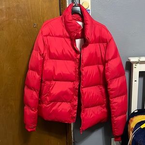 Fashion Nova Men Now or never red puffer jacket